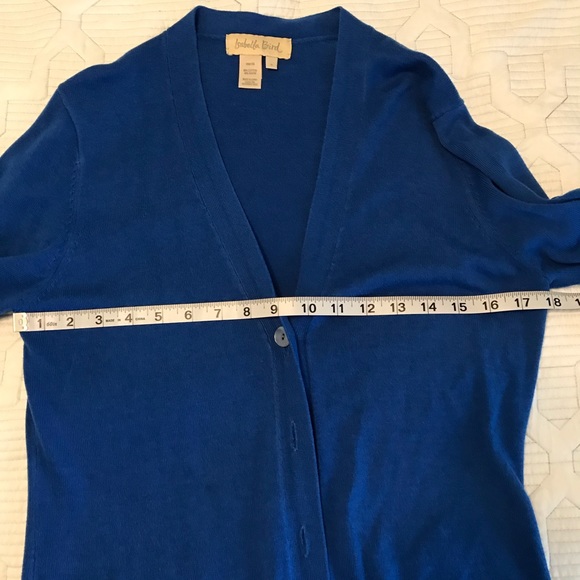SOLD*Isabella Bird Blue Button Up Cardigan Sweater - Picture 7 of 7